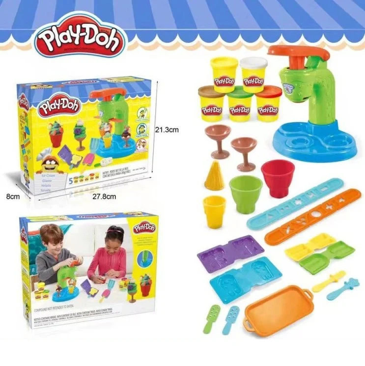 Play-Doh | Ice Cream Machine Set | Green | 24 Pcs